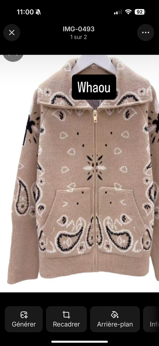 Gilet bandana Bordeau